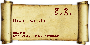 Biber Katalin névjegykártya
