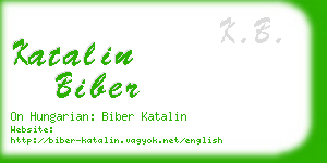 katalin biber business card
